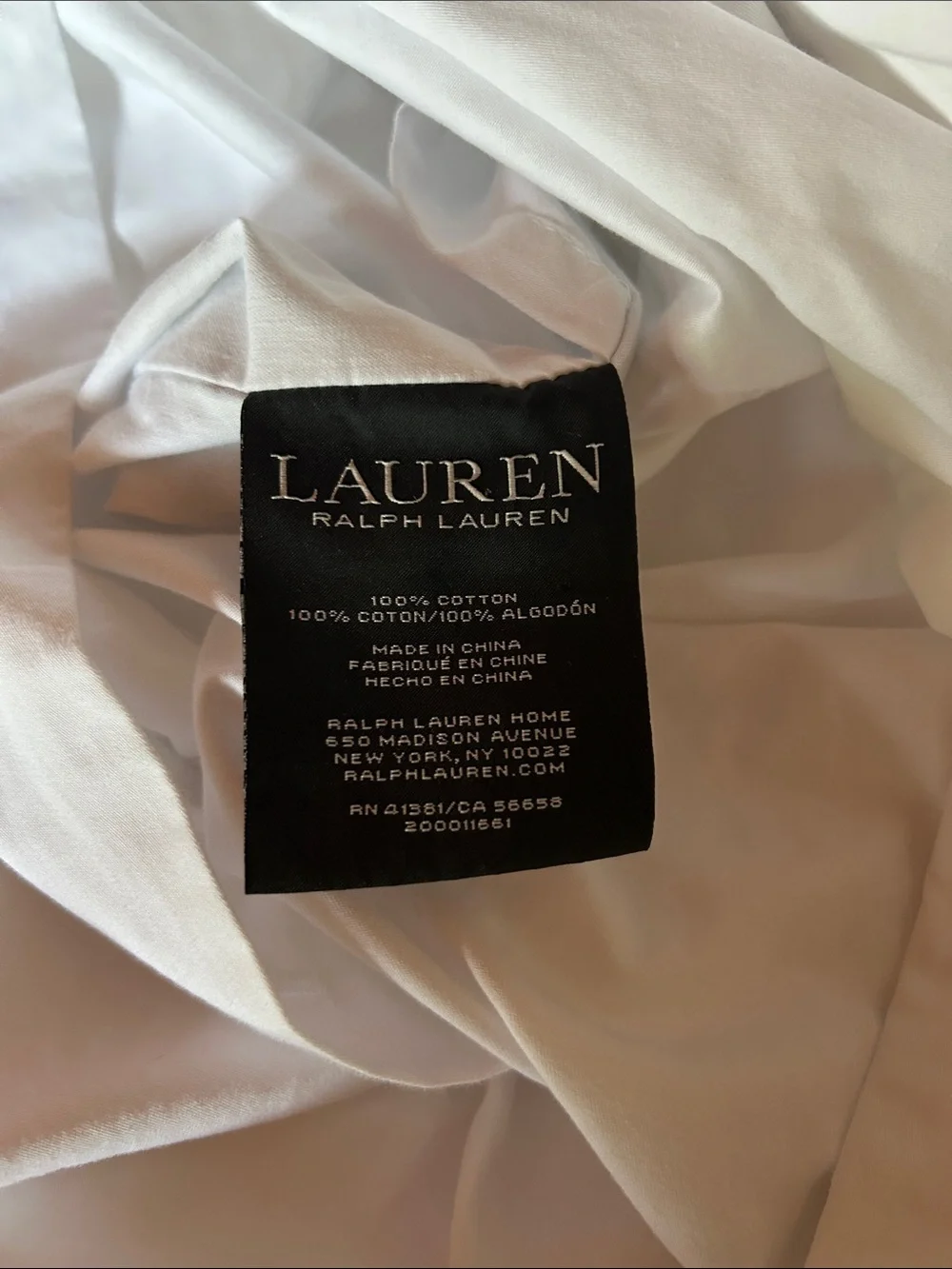 Ralph Lauren Spencer Sateen King White Duvet and 3 Euro Shams with Navy Trim